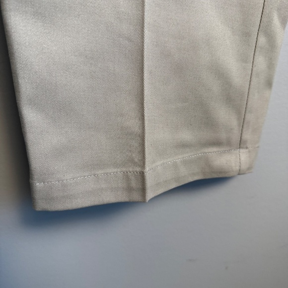 Haggar Mens Chino Casual Dress Pant Beige/Tan Size Tag: 36x30 Flat Front Trouser - Picture 2 of 13